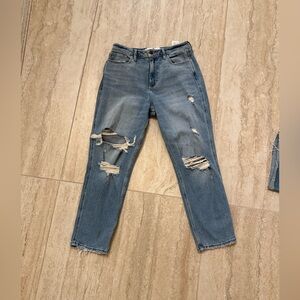 Curvy high-rise mom jeans Ripped from Hollister